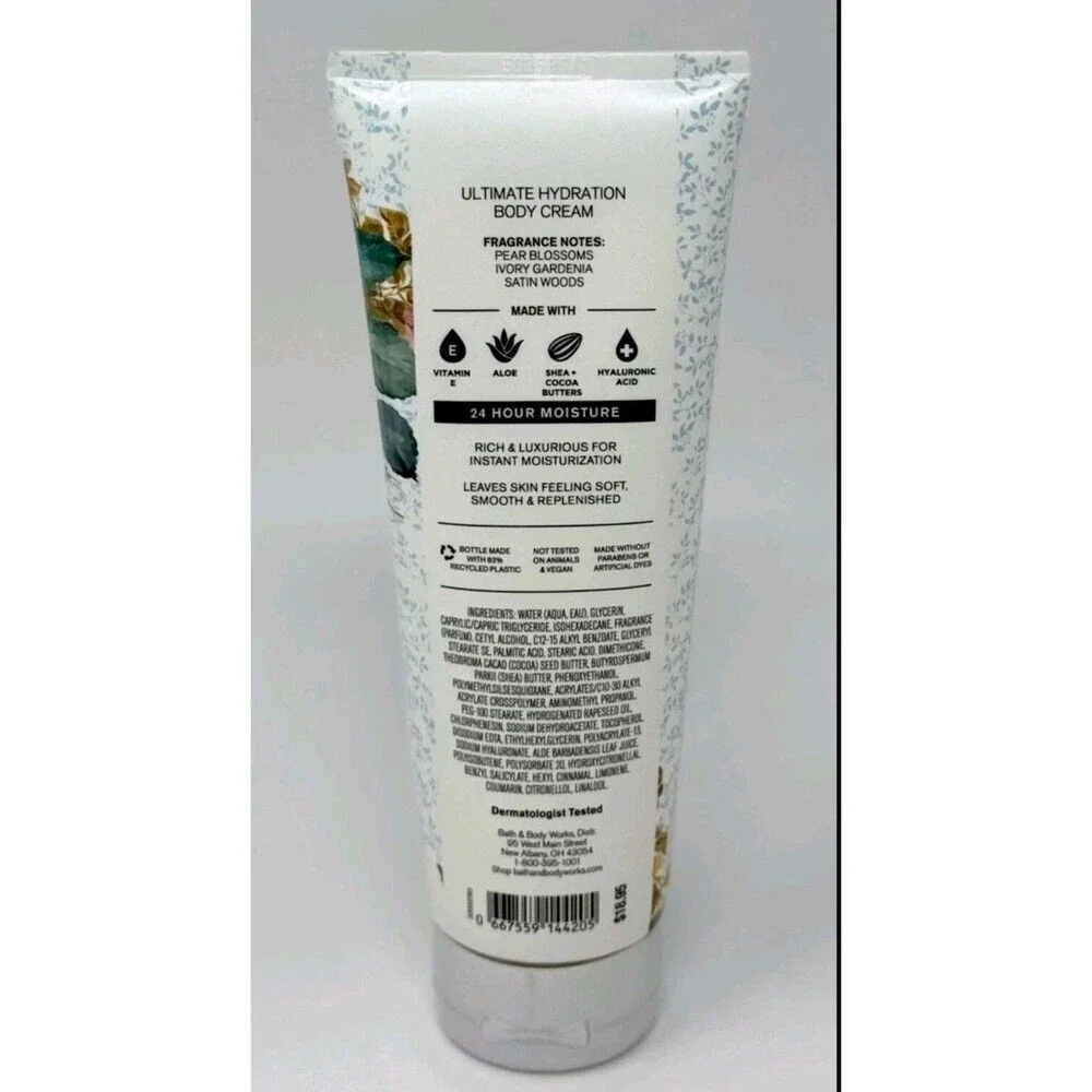 Bath and Body Works Dressed In White Body Cream New! 8 oz